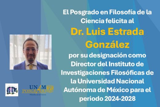 Felicitaciones a Dr. Luis Estrada Gonzalez nuevo Director