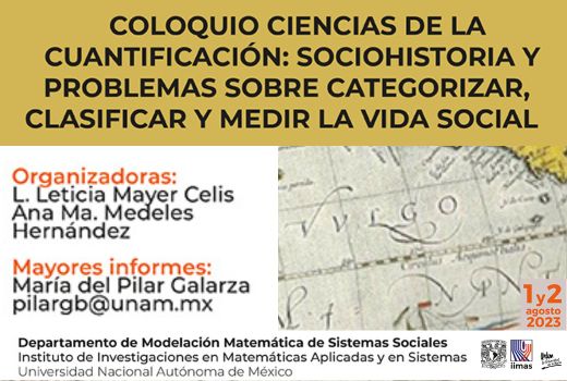 Coloquio Ciencias de la Cuantificación: Sociohistoria y problemas sobre categorizar, clasificar y medir la vida social / Coloquio