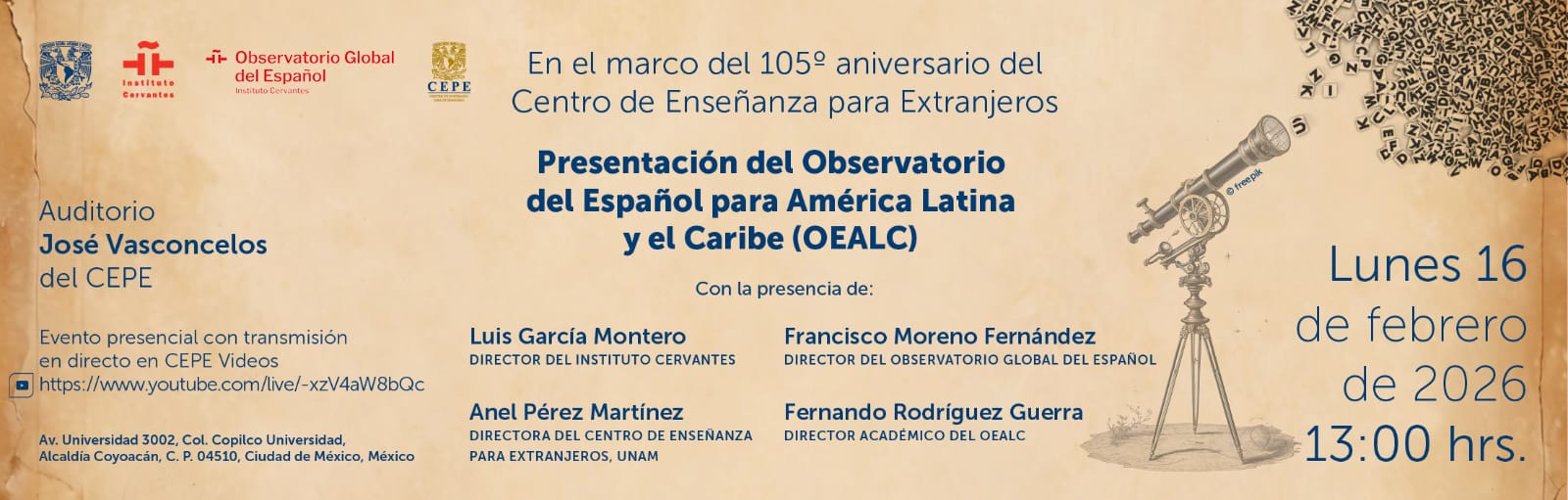 Presentación del Observatorio del Español para América Latina y el Caribe (OEALC)