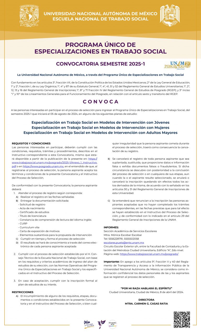 Programa de Maestría y Doctorado en Trabajo Social Posgrados UNAM